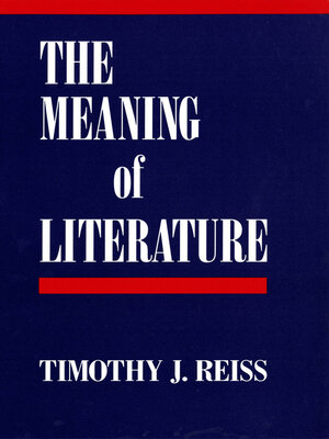cover image of The Meaning of Literature